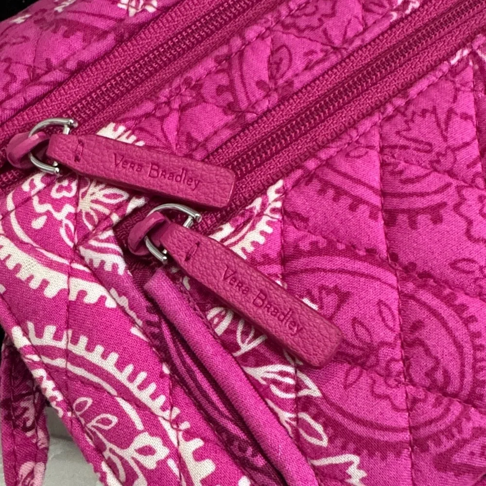 Vera Bradley Petite Crossbody Stamped Paisley Wallet